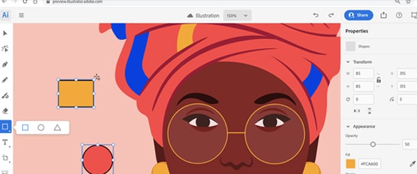 صفحه ایلوستریتور موبایل